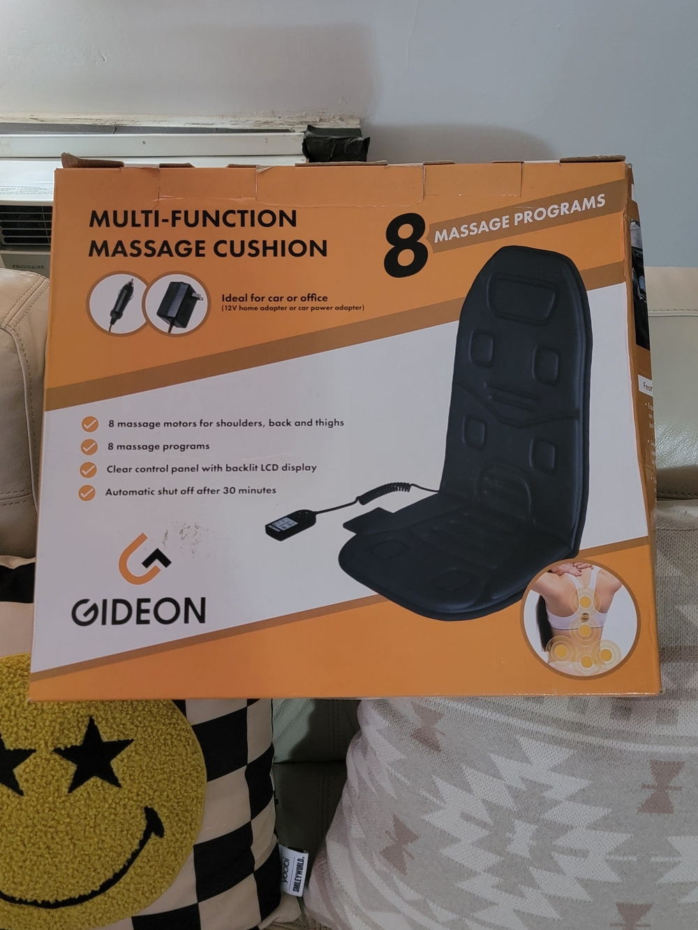 Black Multi-Function Massage Cushion Seat Pad